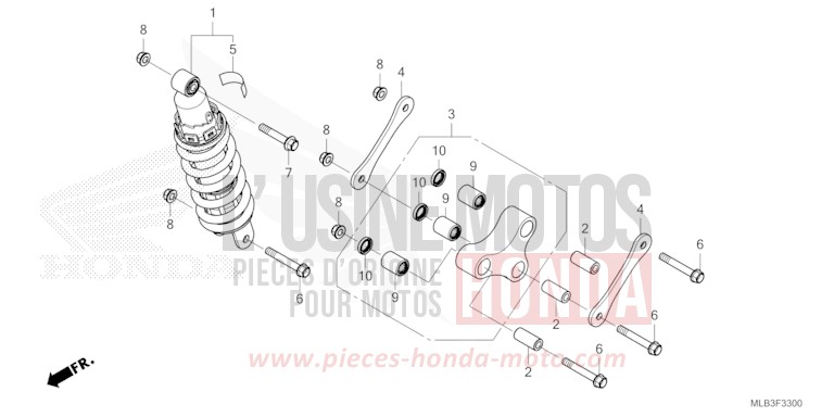 COUSSIN ARRIERE de Hornet 750 WOLF SILVER METALLIC (NHD19) de 2026